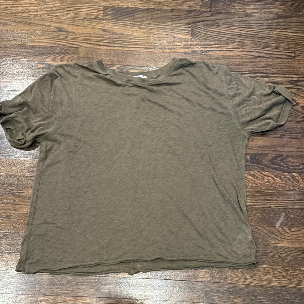 Free People linen blend tee